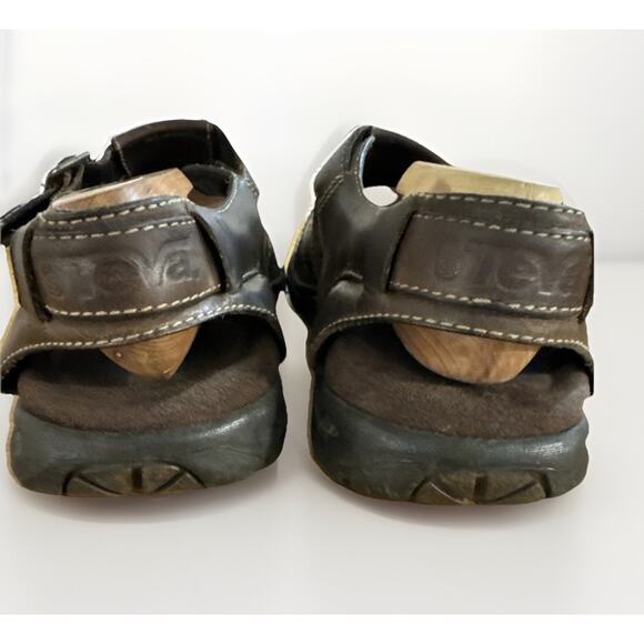 Teva Men's US 11.0 Camden Brown Leather Open Toe Fisherman Sandals Shoes - Picture 4 of 6